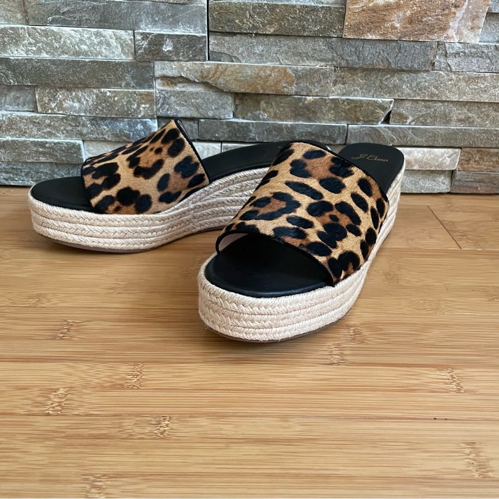 NEW J. Crew Calf Hair Camilla
Espadrille Slide Sandals
